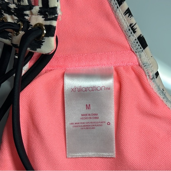 Xhilaration pink & black cheetah print 2 pc bikini set M - Picture 6 of 11